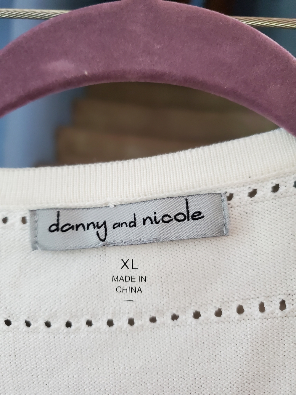 Danny & Nicole Cream Eyelet Open-Front Cardigan Jacket - Picture 2 of 4
